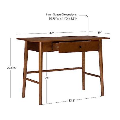 Melissa Mid Century Walnut Desk by