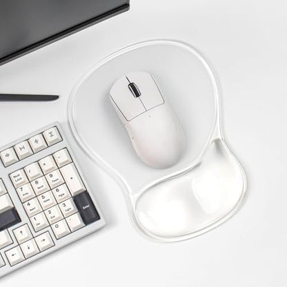 Gel Mouse Pad with Wrist Rest Ergonomic Clear Mousepad Support Pain Relief