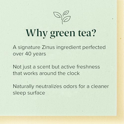 Memory Foam 12 Inch Green Tea Mattress, Queen, Ivory
