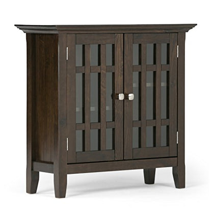 Bedford 32" Wide Solid Wood Cabinet in Brunette Brown