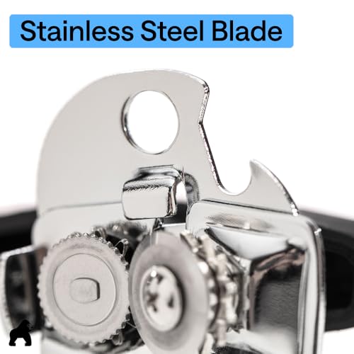 Upgraded Model Stainless Steel Manual Can Opener, Black