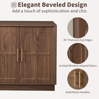 66.5" Sideboard Buffet Cabinet with Storage, Modern Credenza