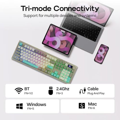 EPOMAKER Aula S102 PRO Membrane Gaming Keyboard w/TFT Screen & Volume Knob