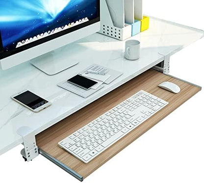 Corner Cabinet Pull Out Organizer Soft Close Swing Organizer Lazy Slide Kitchen Organizers and Storage with Close Heavy Duty Adjustable Shelf,Ergonomic Walnut Keyboard Tray with Sliding Rail