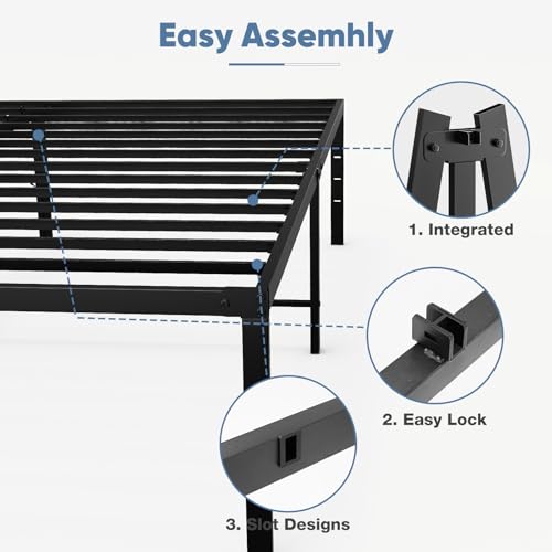Queen Bed Frames, 16 Inch Height Metal Platform Bed Frame