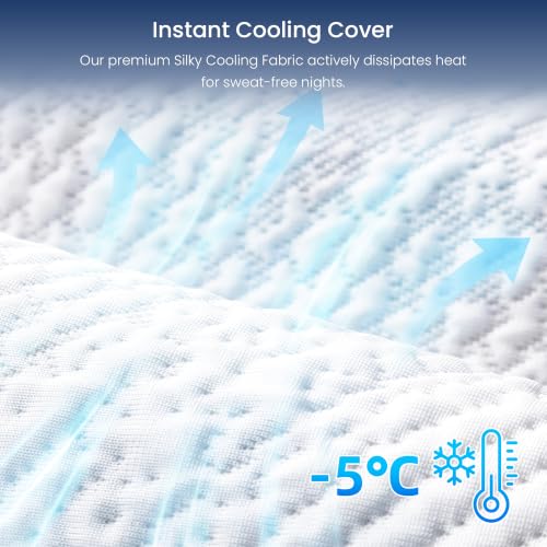 12" King Memory Foam Mattress, Cooling Ice Silk, Copper-Infused
