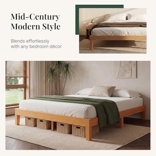 King Size Bed Frames, 12 Inch Height Wood Platform Bed Frame