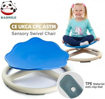 Kids Sensory Spinning Chair, Extra-Wide Anti-Tip Base 165 lb Capacity