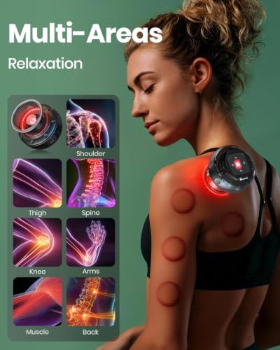 2 Pack Smart Cupping Therapy Set with Red Light, Heat & Suction