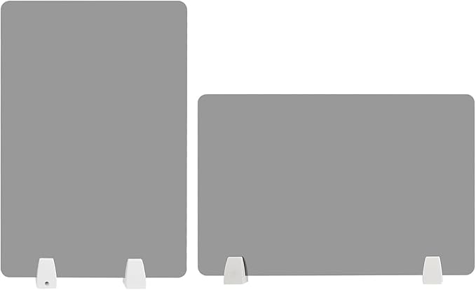 4PCS Desk Dividers Office Partitions,Privacy Desk Panel Protective, Frosted Acrylic with Clamps Classroom Privacy Shield for Offices Schools Call Centers 23.62x15.75in (Grey)