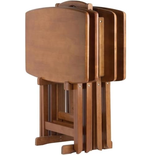 Pemberley Row Solid Wood Teak Snack Table Set Rectangular Oversized - Unassembled
