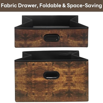 King Size Bed Frame with 12 Fabric Drawers and Headboard