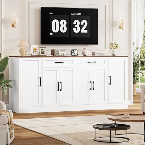 71” Large Buffet Cabinet, Sideboard with Adjustable Shelves