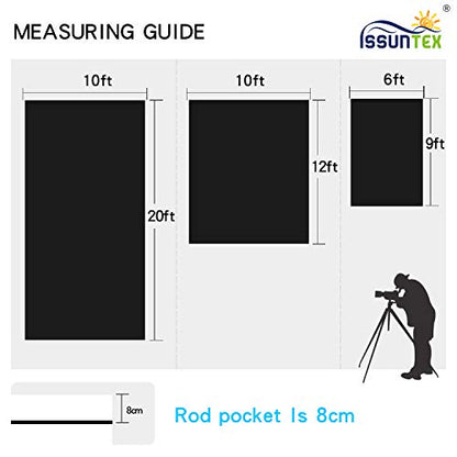 ISSUNTEX 10X12 ft Background Muslin Backdrop, Photo Studio, Collapsible High Density Screen for Video Photography and Television-Black - color: Black, size: 10X12 ft