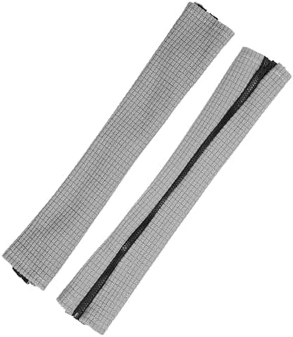 PATIKIL 18x4.3 in Office Chair Armrest Covers, 1 Pair Office Chair Arm Covers Long Computer Chairs Arm Rest Cover with Zipper Removable Rest Slipcover Hand Rest Protector, Light Gray