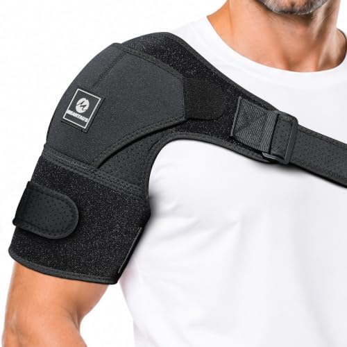 Shoulder Brace for Men & Women, Adjustable Shoulder Support (M)