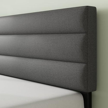 Piper Upholstered Platform Bed with Paneled Headboard, Full