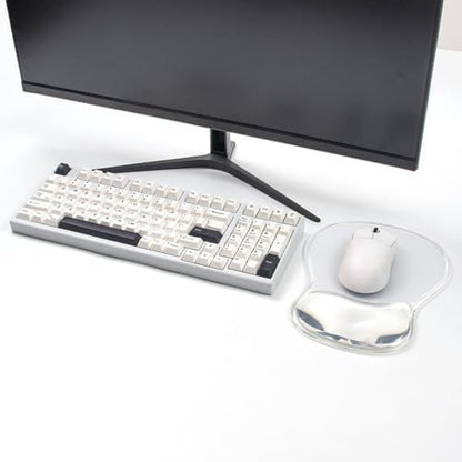 Gel Mouse Pad with Wrist Rest Ergonomic Clear Mousepad Support Pain Relief