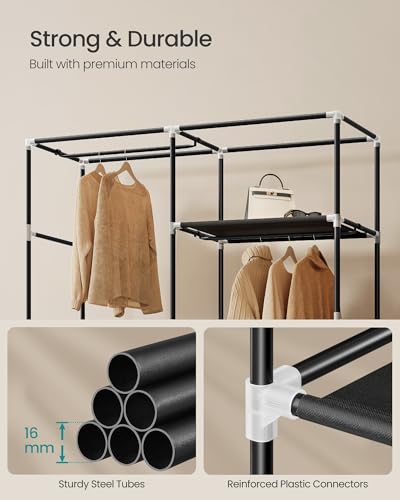 Portable Closet, Fabric Wardrobe, Clothes Rack with Shelves