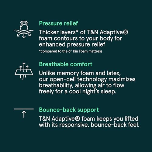 Kin By Tuft & Needle Firm 8" Adaptive Foam Twin Mattress in a Box
