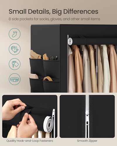 Portable Closet, Fabric Wardrobe, Clothes Rack with Shelves