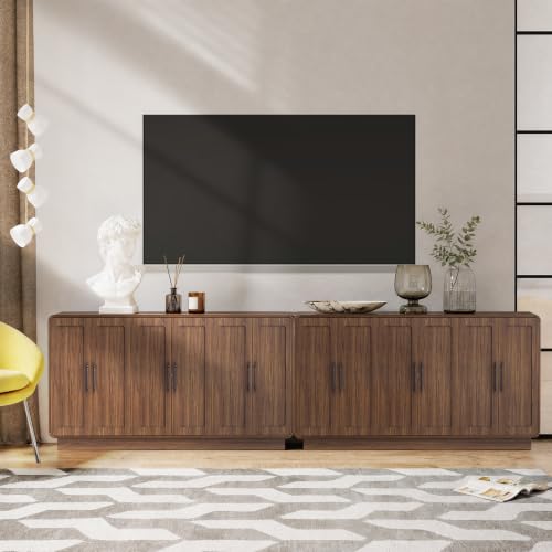 65.7" Sideboard Cabinet, 6-Door Storage Credenza,Walnut