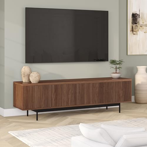 Henn&Hart 70" TV Stand for TVs up to 75", Medium Walnut