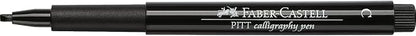 A.W. FABER CASTELL USA FC800073T FC800073 Pitt Calligraphy 2Mm Blk Bc,Black