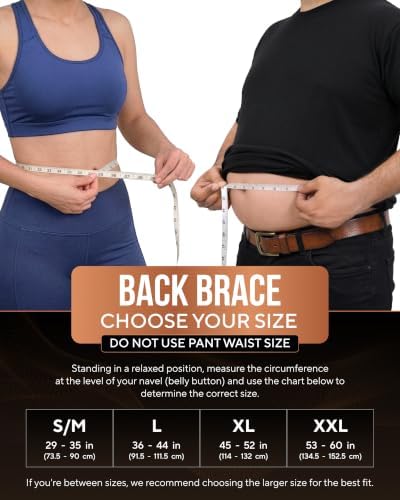 TheraCopper Copper Back Brace for Men & Women (X-Large)
