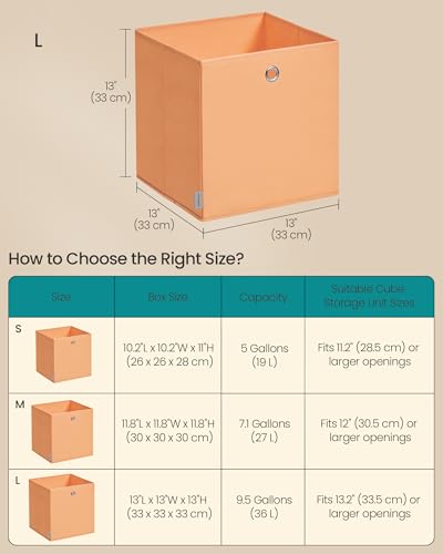 Storage Cubes, Set of 6 Odorless Foldable Storage Boxes