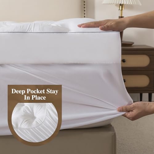 5 Inch Memory Foam Mattress Topper (Queen, 60x80),Deep Pocket