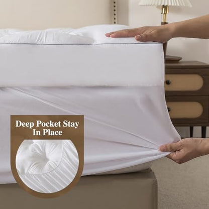 5 Inch Memory Foam Mattress Topper (Queen, 60x80),Deep Pocket