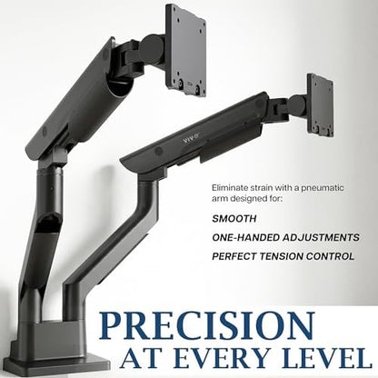 VIVO PRO Premium Black Dual Ultrawide Desk Mount, 24-38" Screen, PRO-ST245B