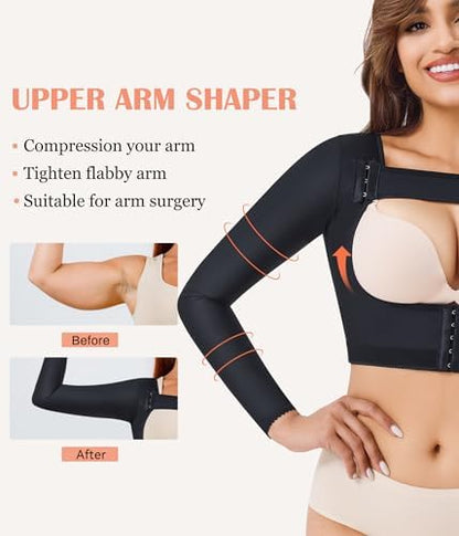 LANCS Arm Compression Sleeve Women Post Surgical Slimmer Arm Shaper Tops