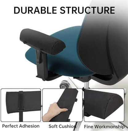 2 Pcs Office Chair Arm Pads, Wheelchair Desk Computer Chair Armrest Pads for Comfortable Seating for Folding Chairs