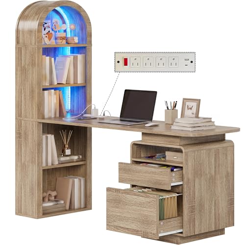 59" Computer Desk, Oak