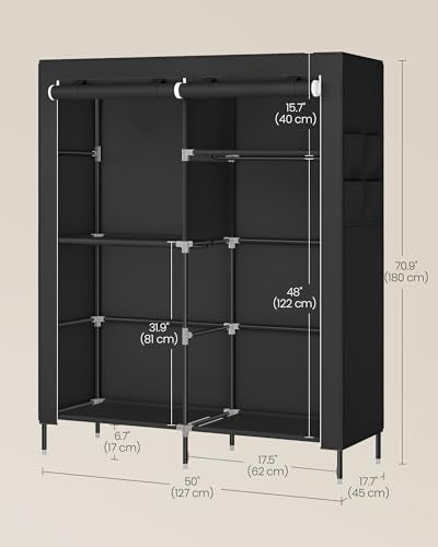 Portable Closet, Fabric Wardrobe, Clothes Rack with Shelves