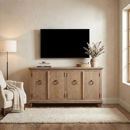 Martin Svensson Home Garden District 65" Solid Wood TV Stand, Driftwood
