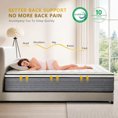 King Size Matresses, 14 Inch Pocketed Spring King Mattress in a Box