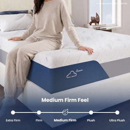 12" King Memory Foam Mattress, Cooling Ice Silk, Copper-Infused