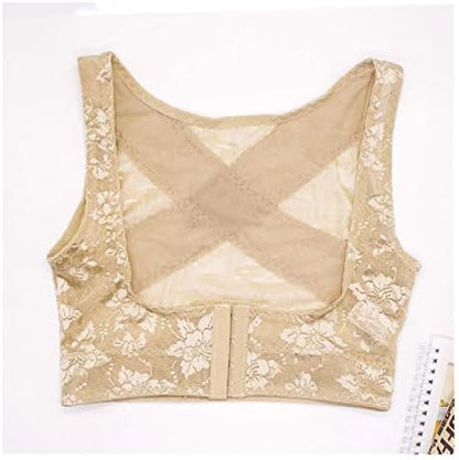 DSMYYXGS Adjustable Posture Corrector Brace Net Breathable Back Spine Support Belt Humpback Shoulder Women Posture Correction Belt (Color : Beige, Size : Large)