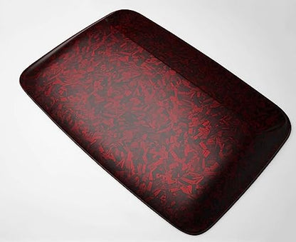 60"x300" (5FTx25FT) PET Marble Forged Carbon Fiber Textured Matte Red Vinyl Wrap Auto Car Sticker Decal Film Sheet Bubble Free Air Release Technology with Tool Kit - size: 60"x300" (5FTx25FT)
