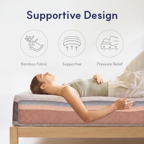 8 Inch King Size Memory Foam Mattress, Cooling Bamboo Cover Bed