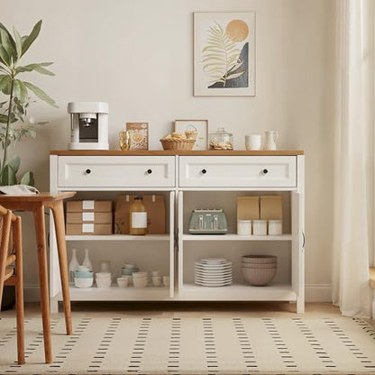 Farmhouse Kitchen Sideboard Buffet Cabinet, Coffee Bar with Storage
