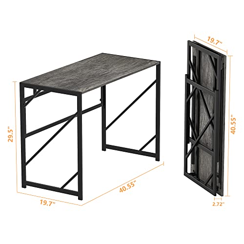 Folding Desk Writing Computer Desk for Home Office No-Assembly
