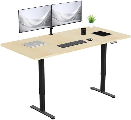 VIVO Light Wood 71 x 36 in Standing Desk, DESK-KIT-E2B7C-36