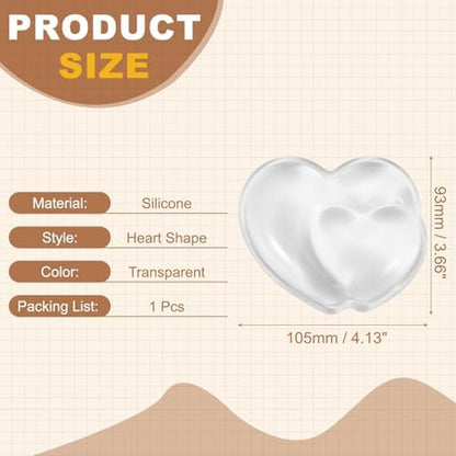 PATIKIL Gel Wrist Rest, Wrist Support for Mouse Heart Shape Ergonomic Mouse Pad Soft Silicone Support Comfortable Cushion for Computer Gaming Office Home, Transparent