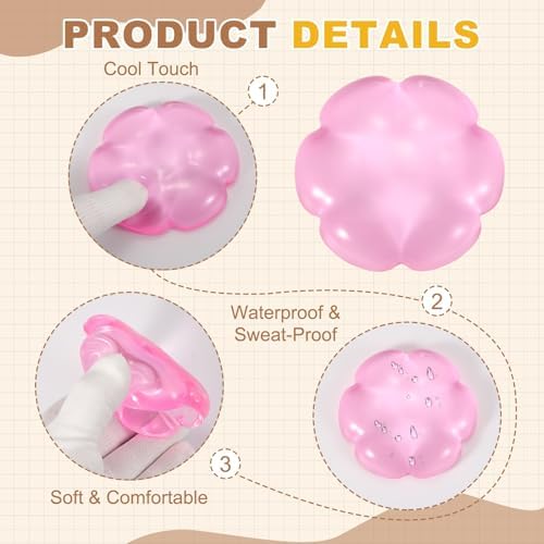 PATIKIL Gel Wrist Rest, Wrist Support for Mouse Flower Shape Ergonomic Mouse Pad Soft Silicone Support Comfortable Cushion for Computer Gaming Office Home, Pink