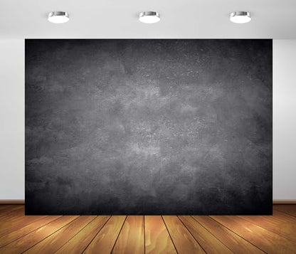 BELECO 10x8ft Fabric Black Gray Wall Backdrop Abstract Concrete Texture Grunge Wall Background Birthday Party Decorations Banner Kids Adults Portrait Photoshoot Studio Props - size: 10x8ft