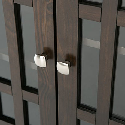 Bedford 32" Wide Solid Wood Cabinet in Brunette Brown
